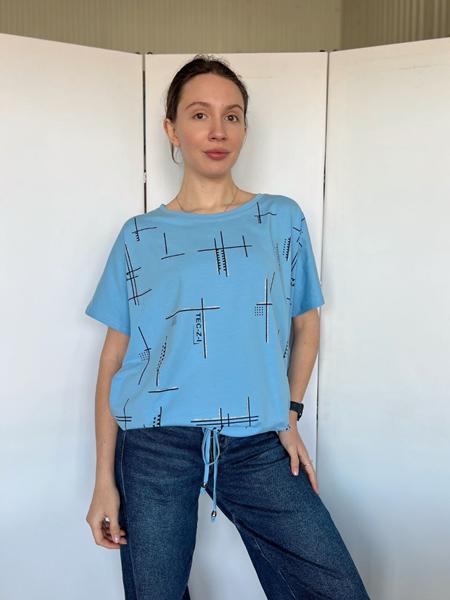 Футболка FSN (M-L) 6535-1 l.blue (лето)