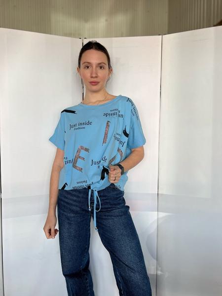 Футболка FSN (M-L) 6537 l.blue (лето)