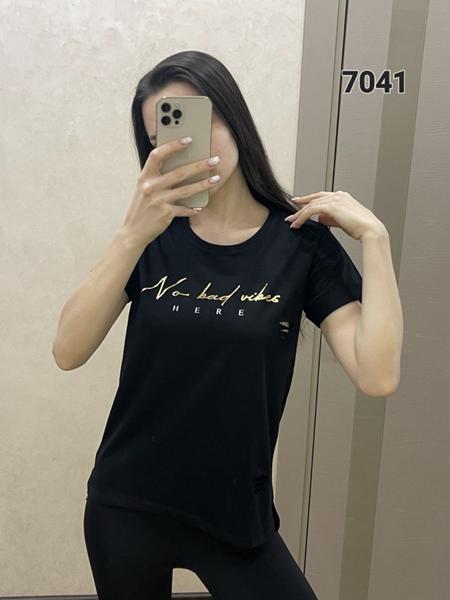 Футболка FSN (42-48) 7041 black (лето)