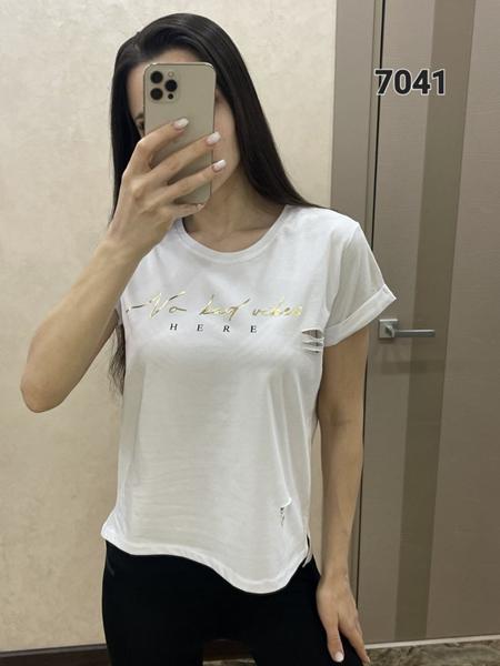 Футболка FSN (42-48) 7041 white (лето)