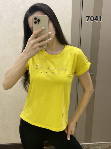 Футболка FSN (42-48) 7041 yellow (лето)