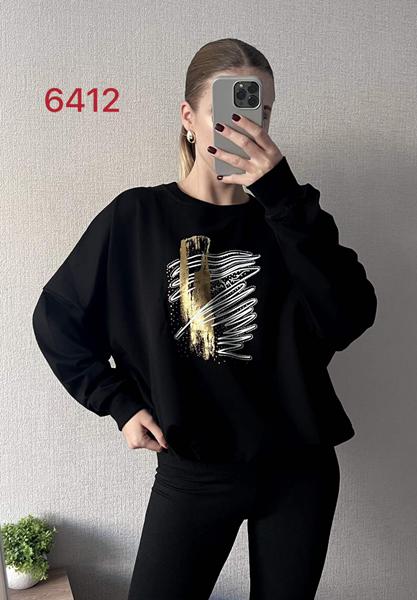 Свитер FSN (46-52) 7062 black (деми)