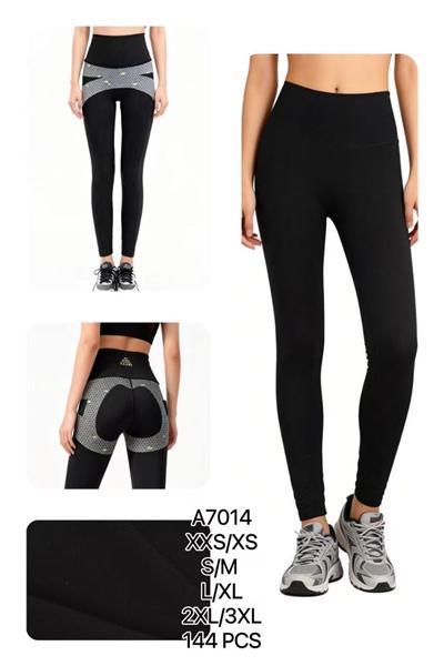 Лосины АнЯ (XS-3XL) 7014 black (деми)