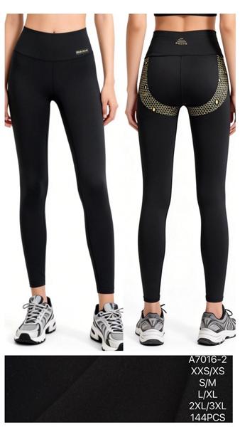 Лосины АнЯ (XS-3XL) 716-2 black (деми)