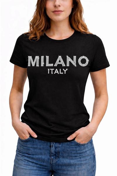 Футболка ALIA (M-3XL) AL117 black (лето)