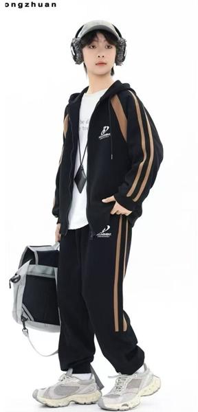 Костюм спорт Delfinka (146-164) 26616 black (деми)