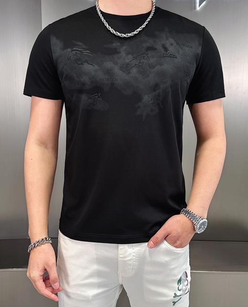 Футболка F.T.H (L-4XL) F1303 black (лето)