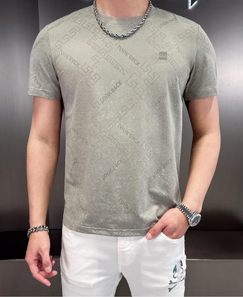 Футболка F.T.H (L-4XL) F1305 l.grey (лето)