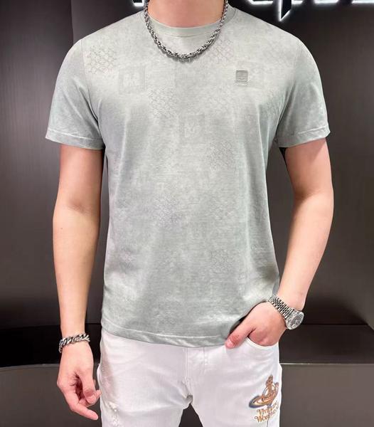 Футболка F.T.H (L-4XL) F1311 l.grey (лето)