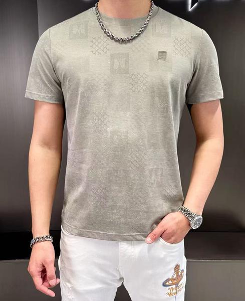 Футболка F.T.H (L-4XL) F1313 grey (лето)