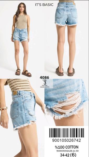 Шорты Jeans Style (34-42) 4086-12S6-3 l.blue (лето)