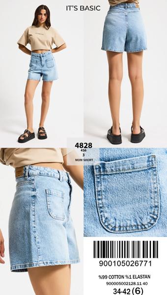 Шорты Jeans Style (34-42) 4828-4S6-3 l.blue (лето)