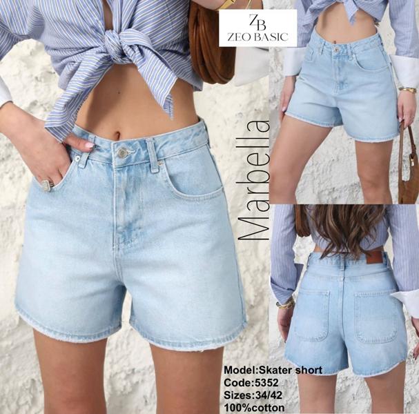 Шорты Jeans Style (34-42) 5352 l.blue (лето)