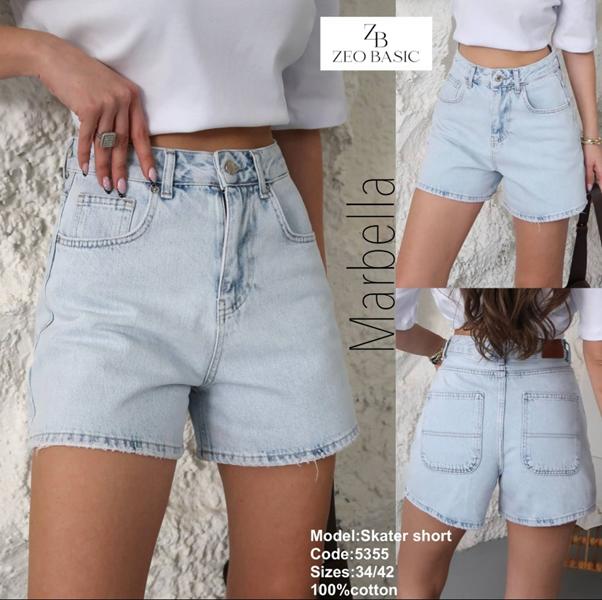 Шорты Jeans Style (34-42) 5355 l.blue (лето)