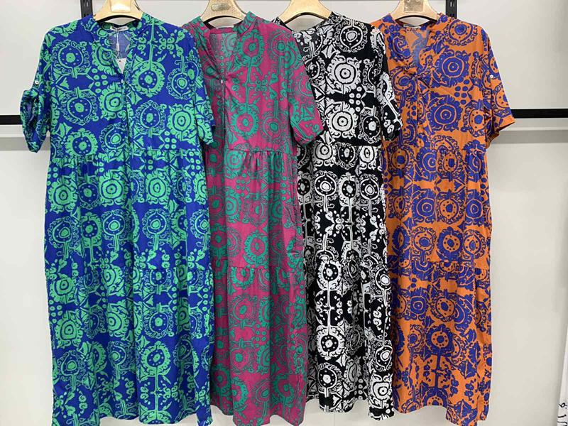 Платье Estima (3XL-6XL) 10931 blue (лето)