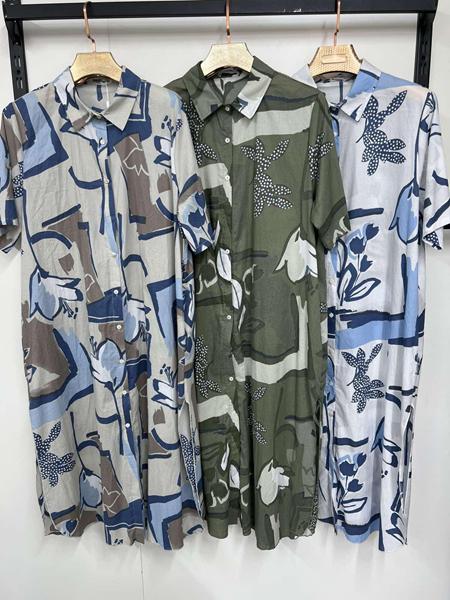 Платье Estima (3XL-7XL) 9010 khaki (лето)