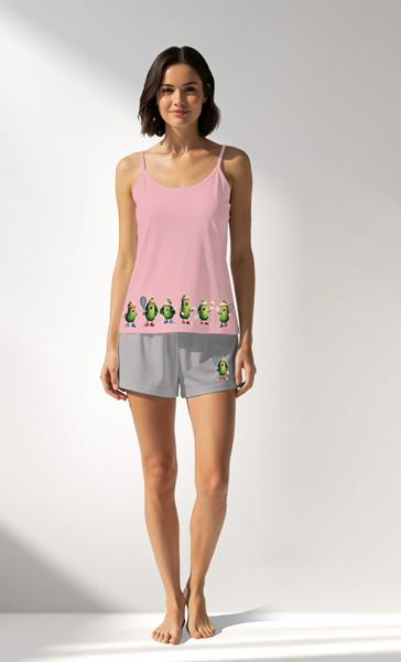 Пижама Trikotag (S-XL) T614 pink (лето)