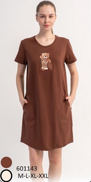 Ночнушка Trikotag (M-2XL) 601143 brown (лето)
