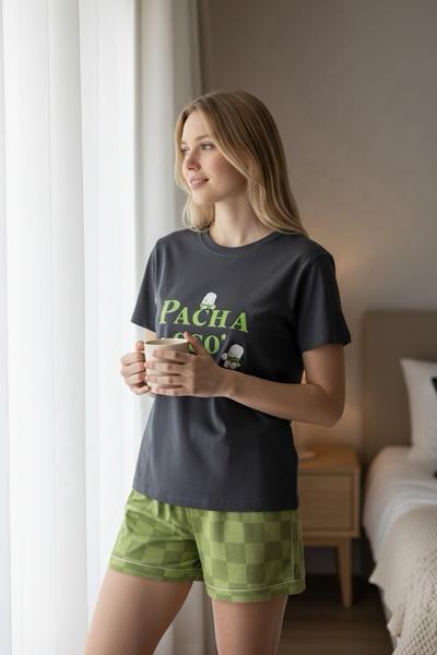 Пижама Trikotag (M-2XL) T552 black (лето)