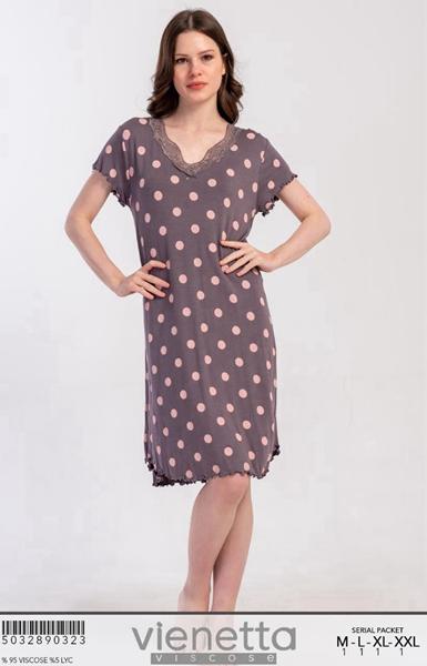 Ночнушка Trikotag (M-2XL) T513 d.grey (лето)