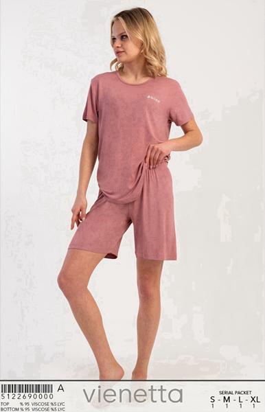 Пижама Trikotag (S-XL) T582 pink (лето)