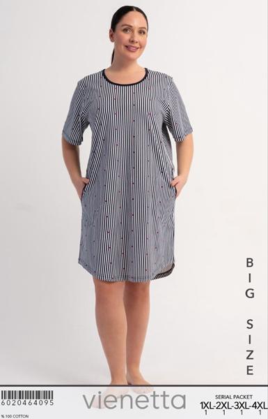 Ночнушка Trikotag (XL-4XL) T611 grey (лето)