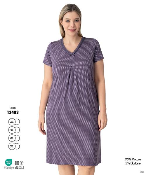 Ночнушка Trikotag (2XL-5XL) 13483 violet (лето)