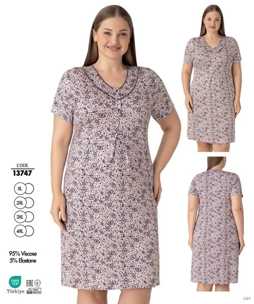 Ночнушка Trikotag (XL-4XL) 13747 powder (лето)