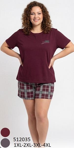 Пижама Trikotag (XL-4XL) 512035 wine (лето)