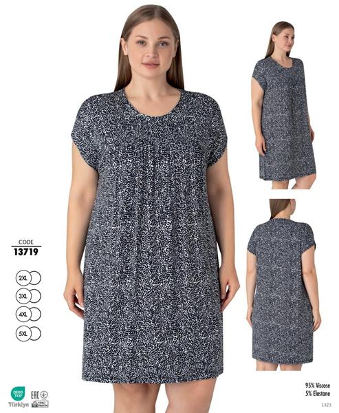 Ночнушка Trikotag (2XL-5XL) 13719 d.grey (лето)