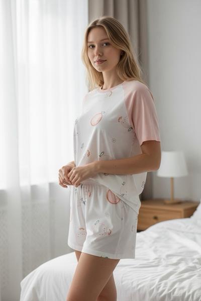 Пижама Trikotag (L-2XL) T542 white (лето)