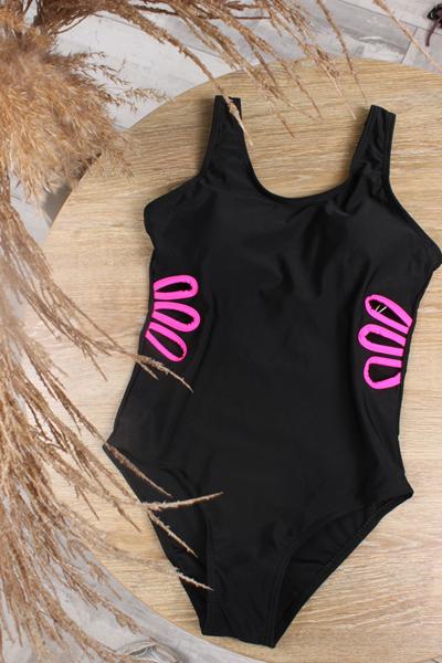 Купальник Sun&Sea (34-42) M551 black-fuchsia (лето)