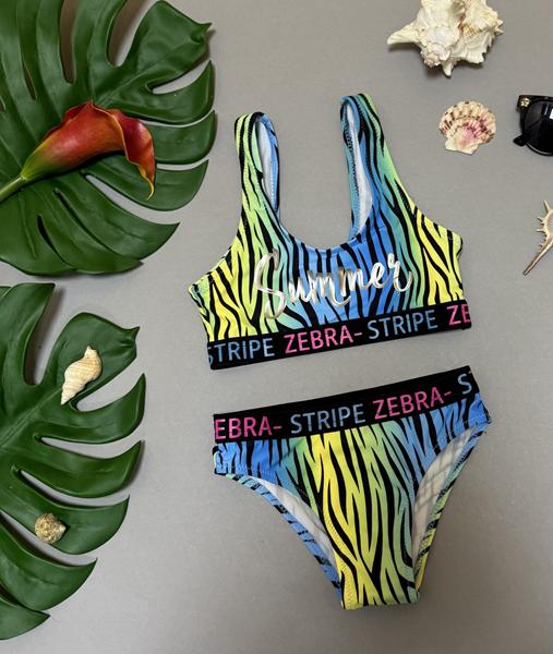 Купальник DFK (34-42) 1857 l.blue (лето)