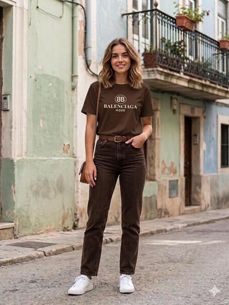 Футболка Newe (L-XL) 2298 brown (лето)