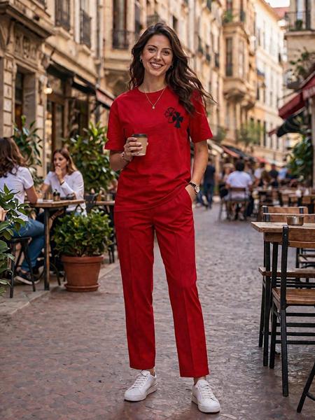 Футболка Newe (2XL-3XL) 400 red (лето)