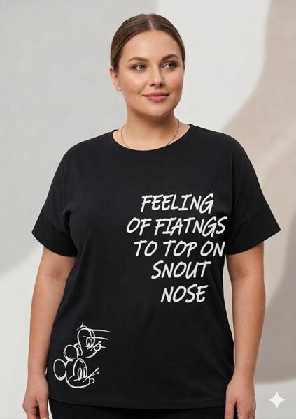 Футболка Newe (4XL-5XL) 400-2 black (лето)