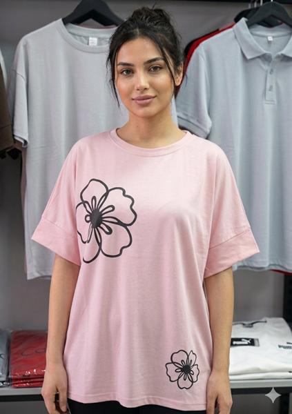 Футболка Newe (4XL-5XL) 501 pink (лето)