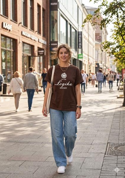 Футболка Newe (2XL-3XL) NW74 brown (лето)