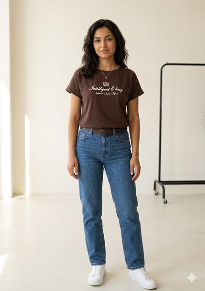 Футболка Newe (2XL-3XL) NW78 brown (лето)