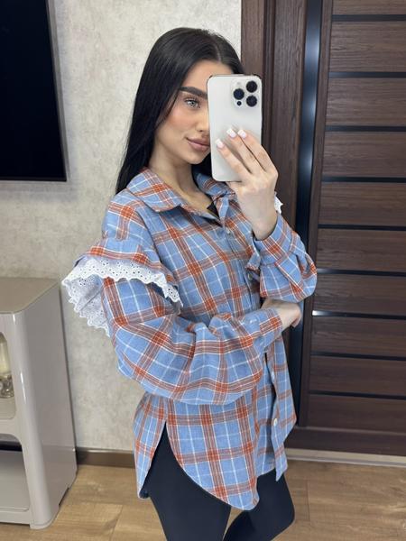 Рубашка Valentina (46-52) 10 l.blue (деми)
