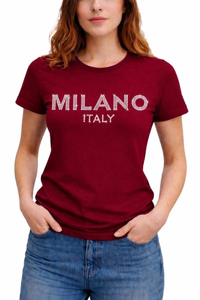 Футболка ALIA (M-3XL) AL141 wine (лето)