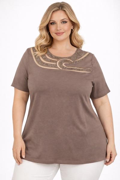 Футболка Style Nadezhda (50-58) 454 brown (лето)