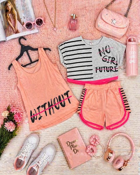 Костюм Major (9-12) 3134 peach-l.grey (лето)