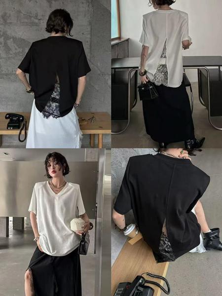 Блузка DIVO (one size) DV794 black (лето)