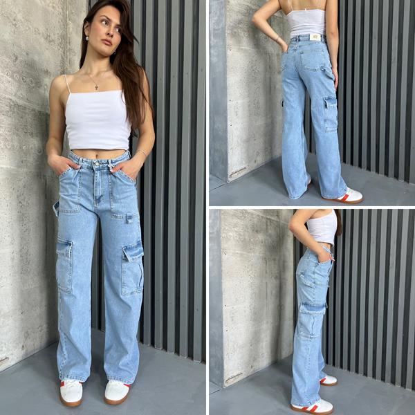 Джинсы i8denim Women (25-30) TB136 l.blue (деми)