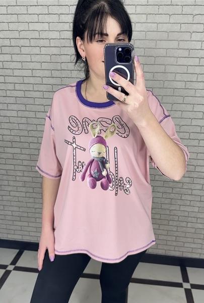 Футболка LeVisha (S-L) 250104 pink (лето)