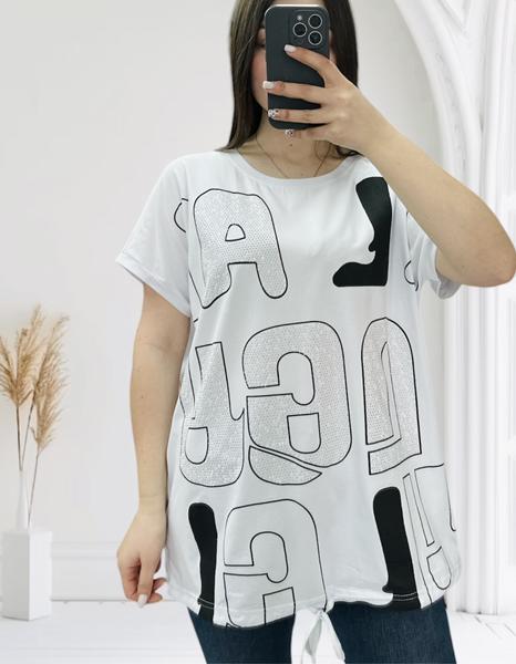 Футболка LeVisha (L-2XL) 25311 white (лето)