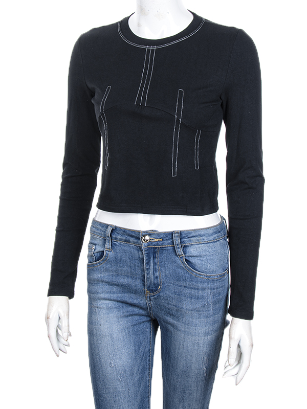 Кофта CND2 (S-XL) 4393-MT213 black (лето)