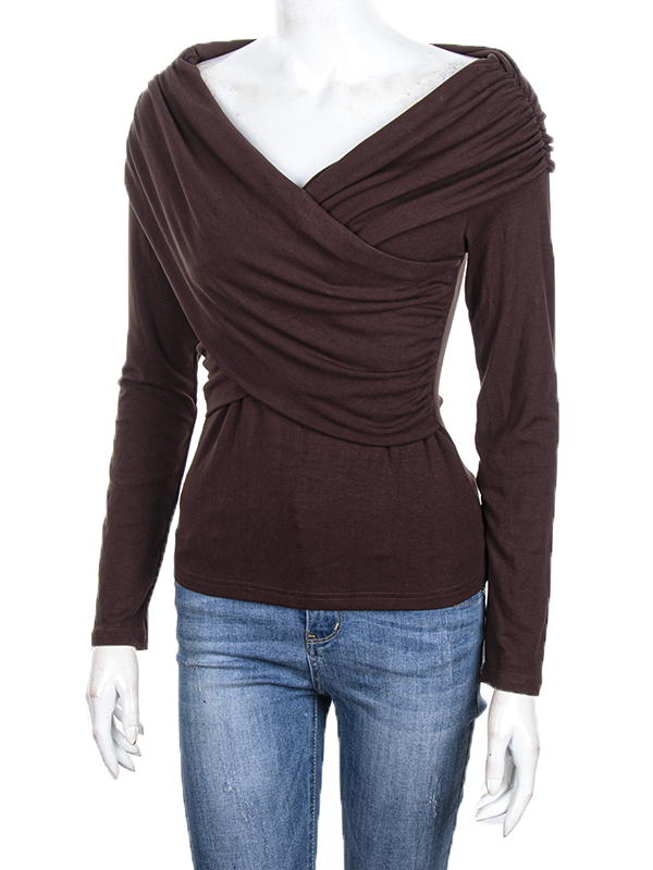 Кофта CND2 (S-XL) 4393-ST2122 brown (деми)