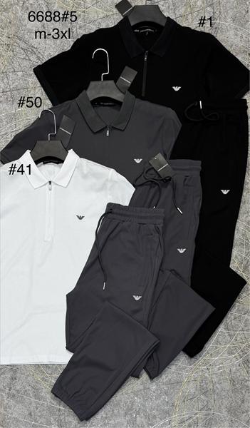 Костюм спорт DGMD (M-3XL) 6688-1 black (лето)